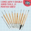 iDIY Sculpt Pro Pottery Tool Kit - 11-Piece 21-Tool Beginner's Clay Sculpting Set - Pumpkin Jack-o-Lantern Carving Tools - 3 of 4