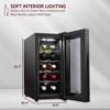 Schmecke 10 Bottle Thermoelectric Wine Cooler, Quiet Freestanding Wine Fridge, Black - 3 of 4