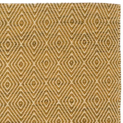 Gold Handwoven Geometric 4' x 6' Synthetic Area Rug