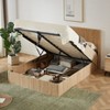 KTMBDW Queen/King Size Lift Up Storage Bed Frame, Fluted Wooden Platform Bed Frame with Lifting Storage, No Spring Box Needed/Noise Free - 3 of 4