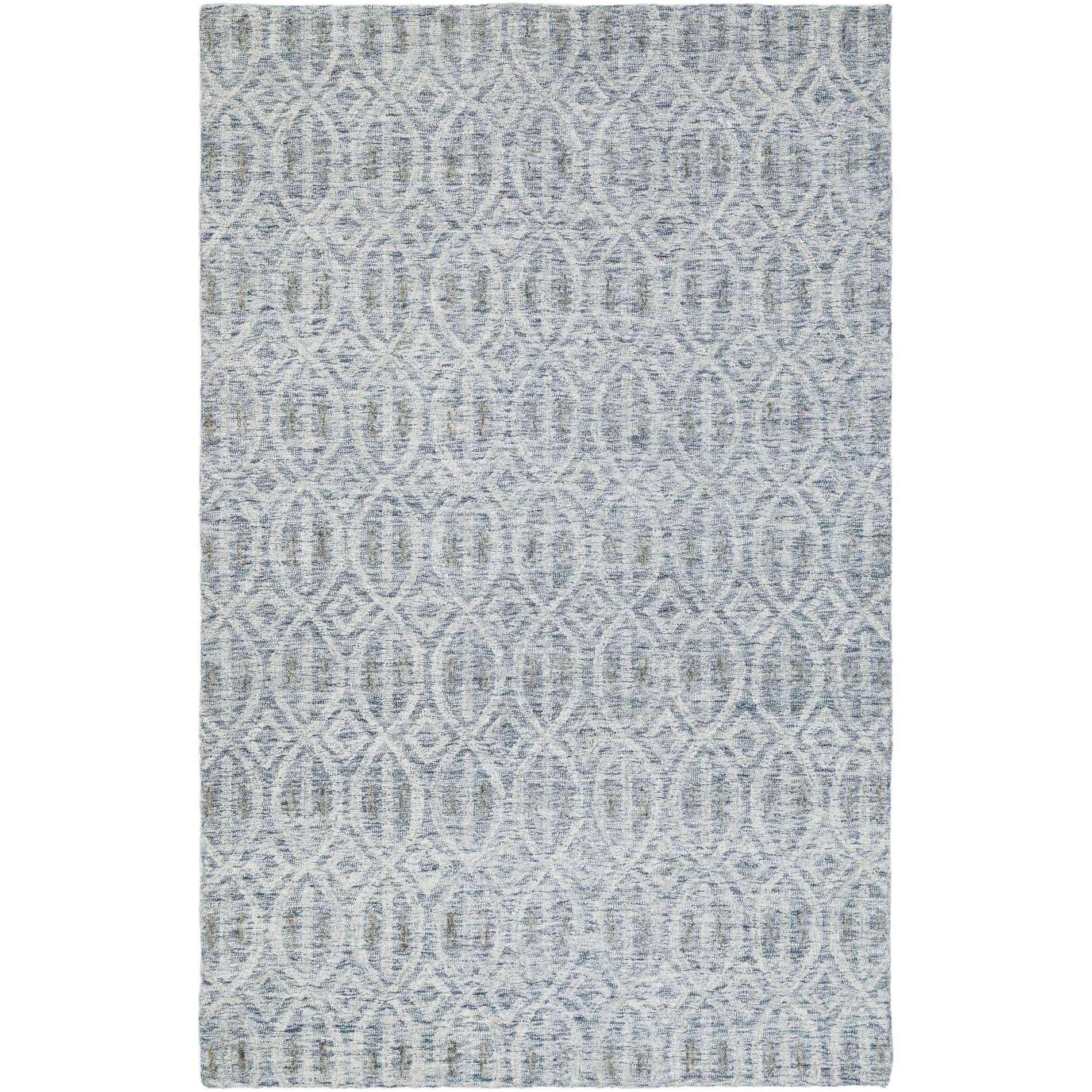 Obeetee Lyon Palm Hand Tufted Contemporary Indoor Area Rug - 2'6"x8' Blue
