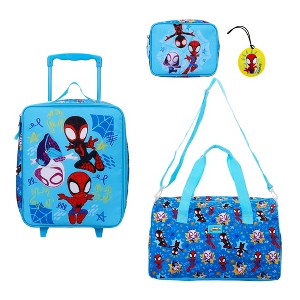 スティチプルバックカー.エンジェル.ディズニーリゾート Spidey And His Amazing Friends Kids' 4-Piece Travel Set With