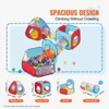 VEVOR 5 in 1 Kids Play Tent with Tunnel, Basketball Hoop for Boys, Girls, Babies and Toddlers, Indoor/Outdoor Pop Up Playhouse, Red/Yellow/Blue - 4 of 4