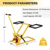 26 Inches Lawn Mower Lift,Lawn Mower Lift with Hydraulic Jack,Weight Capacity 500 LBS,for Riding Lawn Mowers Tractors,ATVs,Yellow - 2 of 4
