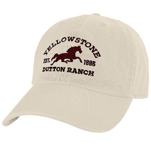 Yellowstone Dutton Ranch Horse Adult Dad Cap Cream OS - 1 of 4