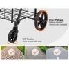 ORRD Folding Shopping Cart with Double Baskets, 110LBS Capacity Jumbo Grocery Cart, 360° Swivel Wheels Heavy Duty Utility Cart for Laundry - 2 of 4