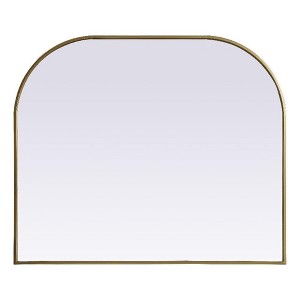 Elegant Lighting Metal Frame Arch Mirror 40x34 Inch in Brass - 1 of 4