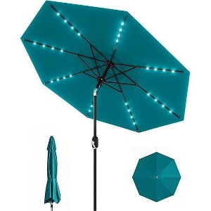 Patio Umbrella, 8 Ribs Outdoor Tilt Market Table Umbrella for Pool, Deck, Backyard - 1 of 4