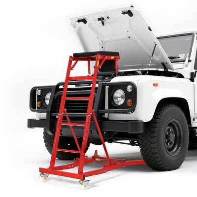 Automotive Top Creeper, 400LBS Capacity Engine Creeper with 49.2" to 68.9" Adjustable Height, Car Creeper with 4 Casters & Tool Pouch