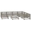 vidaXL Outdoor Furniture Set - 8 Piece Patio Lounge Set with Cushions - Poly Rattan Material - Weatherproof and Durable Construction - Gray - 3 of 4
