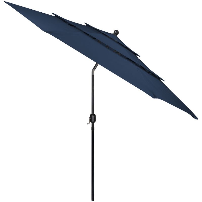 Northlight 9.75ft Outdoor Patio Market Umbrella with Hand Crank and Tilt, Navy Blue, 5 of 7
