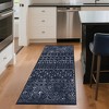 Vintage Geometric Washable Rug | Non-Slip Backing, Foldable | Soft Low Pile Mat for Living Room, Bedroom & Nursery - 3 of 4