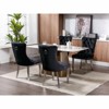 Kumasinova High-End Tufted Velvet Dining Chair Set of 2,Upholstered Chair with Stainless Steel Legs,Nailhead Trim,Wood Frame,Chair for Kitchen - 2 of 4
