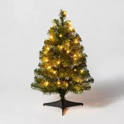2ft Pre-lit Alberta Spruce Clear Lights Mini Artificial Christmas Tree  - Wondershop™