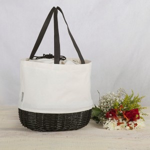 Picnic Time Coronado Canvas and Willow Basket Tote - 1 of 4