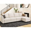 Belffin Chenille Modular Sectional Sofa with Storage L Shaped Couch with Chaise for Living Room - 2 of 4