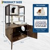 Litter Box Enclosure with Cat Tree, 2 in 1 Cat Tower with Scratching Post & Hammock, Wooden Cat House Furniture, Hidden Litter Box Furniture - 2 of 4