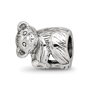 Black Bow Jewelry Sterling Silver Baby Bear Bead Charm - 1 of 4