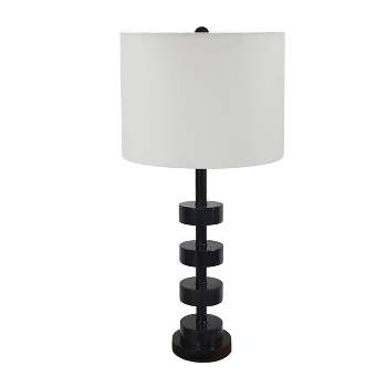 13"x27" Fonrosa Marble Table Lamp Black/White - A&B Home