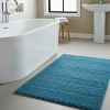 Knightsbridge Stylish And Comfortable All Season Traditional Wide Cut Design Cotton Bath Rug 20" X 30" Light Blue - 2 of 4