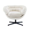 NicBex Chenille Accent Chair with Metal Base Frame,Modern Swivel Chair with Removable Cushion for Bedroom,Reading Room - 4 of 4