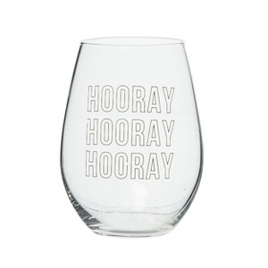 Totalee Gift HOORAY HOORAY HOORAY Glass Clear 18 oz - 1 of 1