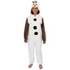 Disney Frozen Olaf Adult Cosplay Costume Plush Pajama One-Piece Union Suit (XL) White - 3 of 3