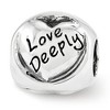 Black Bow Jewelry Sterling Silver Live Love Laugh 3-Sided Trilogy Bead Charm - 2 of 4