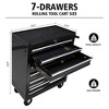 GustoWave 7 Drawers Rolling Tool Chest with Wheels, Portable Rolling Tool Box on Wheels, Tool Chest Organizer for Garage, Workshop, Black - 2 of 4