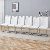 Infurnic Dining Chairs Modern Style Set of 6 Uniquely Designed Chairs, Suitable for Restaurants, Kitchens, Conference Rooms, White, 15.7"*16"*37.4" - 4 of 4
