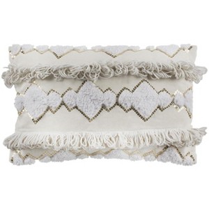 Marlin Pillow - White - 12"X20" - Safavieh - 1 of 3