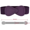 INSPIRE CHIC Women's Interlock 8-shaped Faux Leather Buckle Elastic Belt 1 Pc - 3 of 4