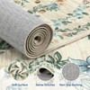 Modern Insect Botanical Pattern Area Rug Floral Print Rug Non-Slip Low Pile Soft Accent Carpet for Living Room Bedroom - 4 of 4