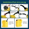 Heavy Duty 5 Gallon Multi-Purpose Liquid Container with View Stripe, Secure-Seal Design & Ergonomic Handle 2-Pack Set - 3 of 4