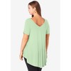 Roaman's Women's Plus Size V Neck Ultra Drape Swing Tunic - 3 of 4