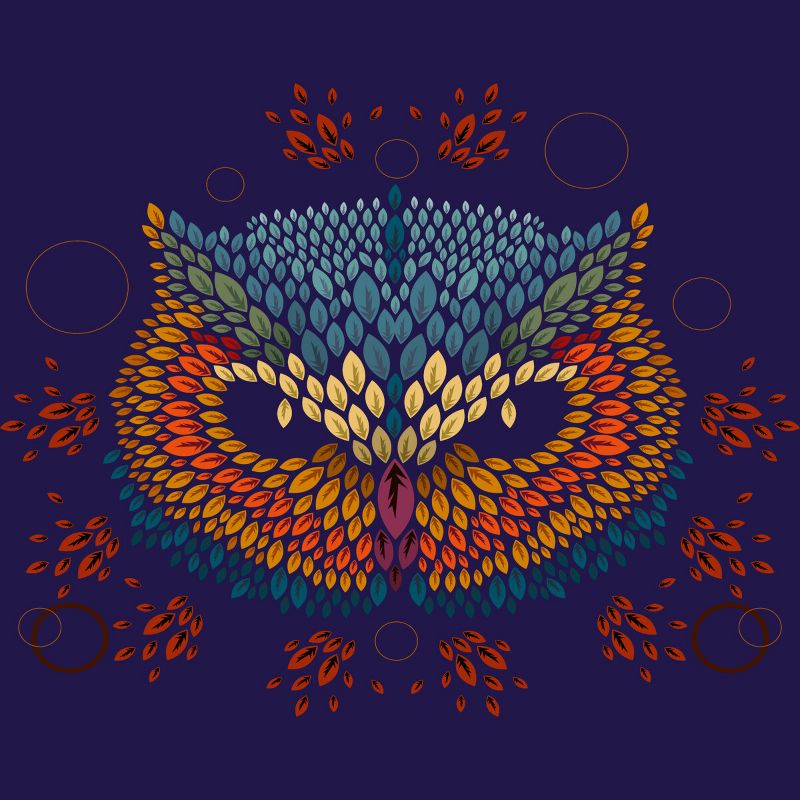 Junior's Design By Humans Owl face By LetterQ T-Shirt, 2 of 4