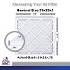 Filter King 21x23x1 Air Filter | 4-PACK | Carbon MERV 8 HVAC Pleated A/C Furnace Filters | MADE IN USA | Actual Size: 21 x 23 x .75" - 2 of 4