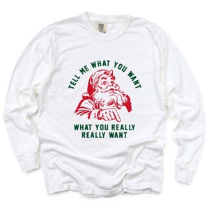 Simply Sage Market Tell Me What You Want Garment Dyed Long Sleeve - 1 of 4