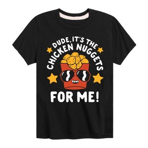 Boys' - Instant Message - Dude, Chicken Nuggets For Me Short Sleeve Graphic T-Shirt - 1 of 4