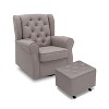 Delta Children Emma Diamond Tufted Gliding Ottoman, French Gray - 3 of 4