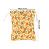 Unique Bargains Women Durable Drawstring Cosmetic Bag Orange Yellow 1 Pc - 2 of 3