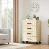 Mobile Angled Storage Cabinet with Wheels - Plastic Drawer Organizer for Bedroom, Living Room, Office - 2 of 4