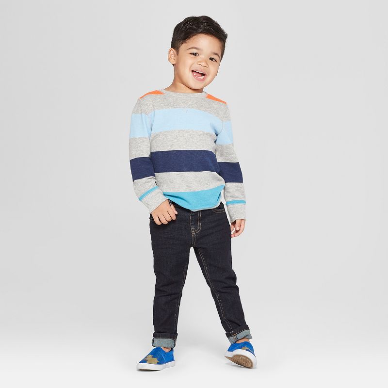 Toddler Boys' Pull-On Skinny Fit Jeans - Cat & Jack™ Blue Denim 2T