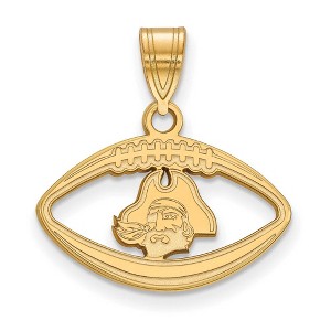 Black Bow Jewelry 14k Yellow Gold Plated Sterling Silver East Carolina Pirates NCAA Pendant - 1 of 3