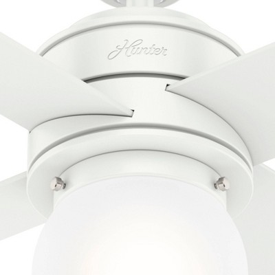Hepburn 44" Matte White LED Chandelier Ceiling Fan with Remote