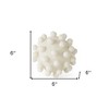 HomeRoots 6" Ivory Resin Knobby Nubs Orb Tabletop Sculpture - 3 of 4