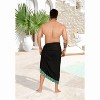 HAPPY BAY Men's Swimwear Beachwear Summer Wrap Sarong One Size Turquoise - 4 of 4