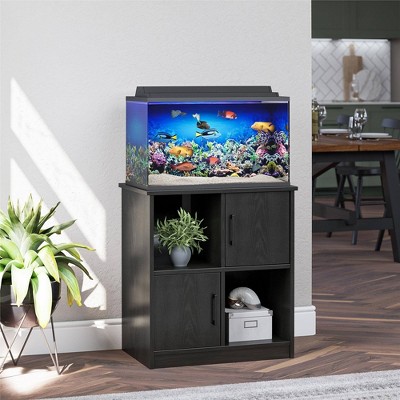 Black Oak 10/20 Gallon Aquarium Terrarium Stand with Storage