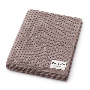 Bleu La La , 100% Luxury Organic Cotton Ribbed Baby Swaddle Blanket for Newborn and Infant Boys and Girls - 1 of 4