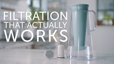 White 10-Cup BPA-Free Water Filter Pitcher with Easy-Fill Lid